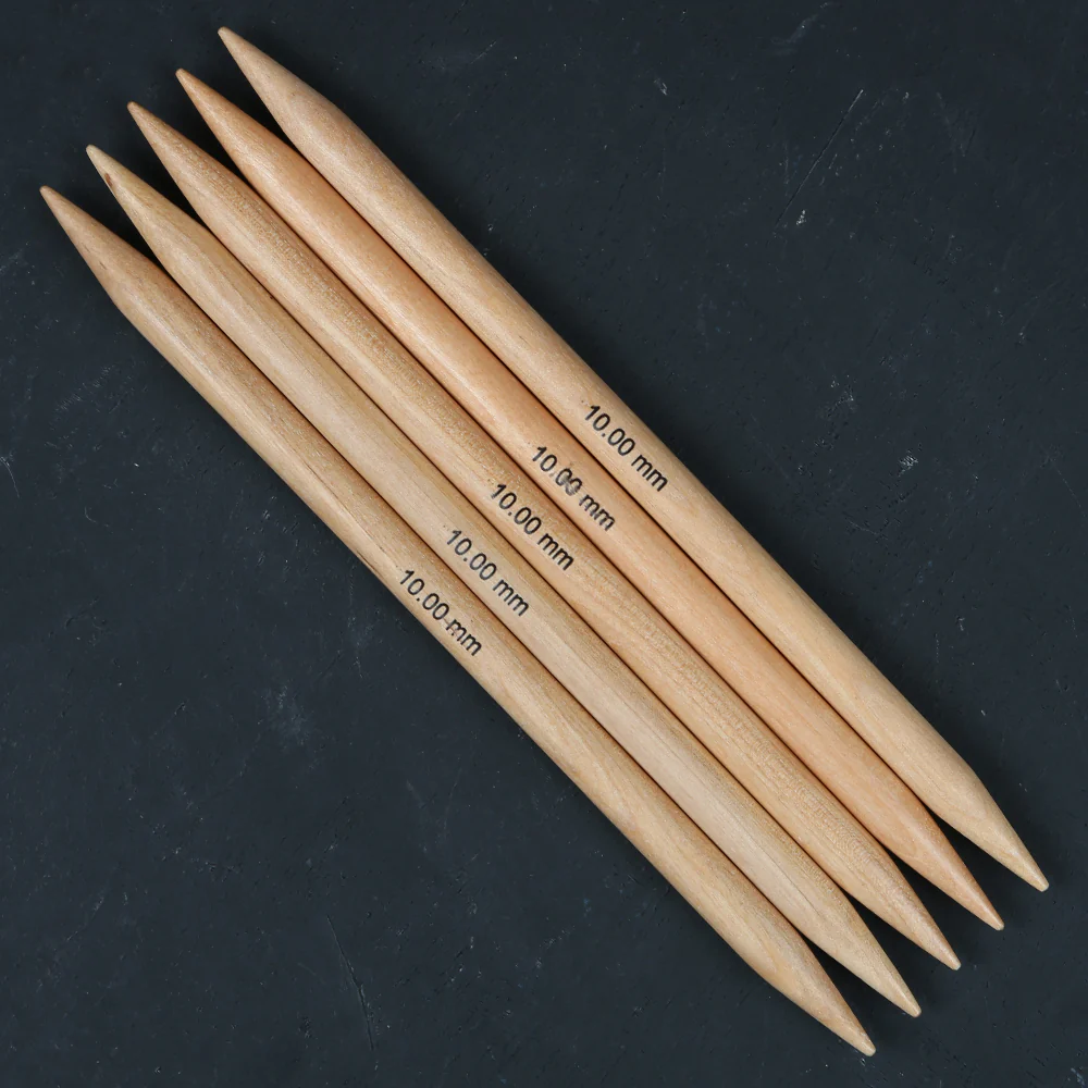KnitPro Basix Birch 10mm 20cm Double Pointed Needles - 35126 - Image 3