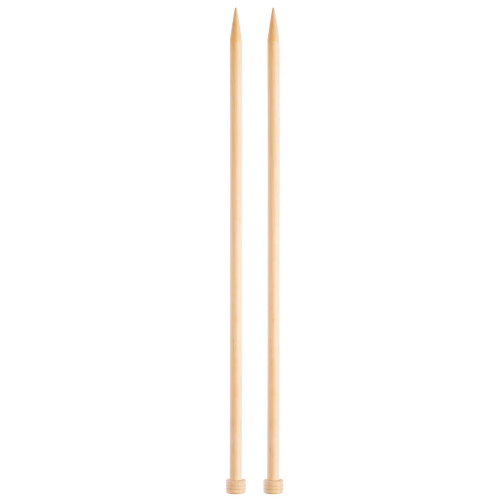 KnitPro Basix Birch 10mm 35cm Single Pointed Knitting Needles - 35267 - Image 4