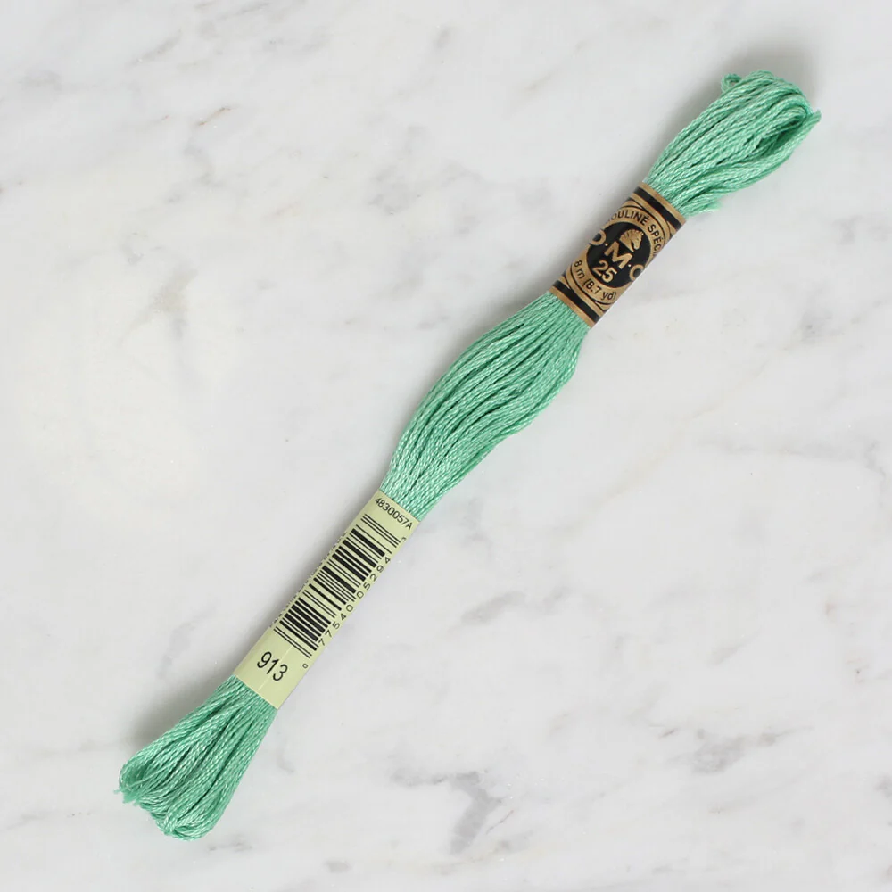 Dmc Muline Special 8 M Green Embroidery Yarn - 913