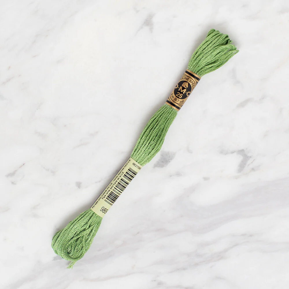 Dmc Muline Special 8 M Green Embroidery Yarn - 989