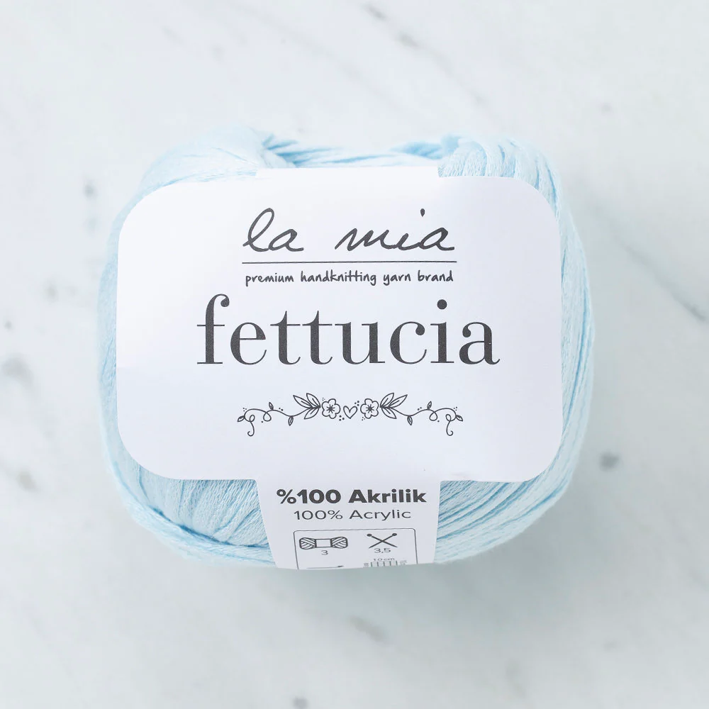 La Mia Fettucia Yarn, Baby Blue - L069