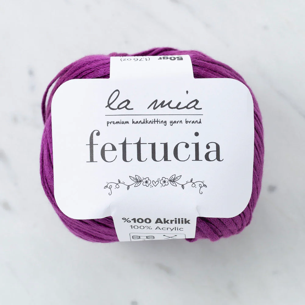 La Mia Fettucia  Yarn, Purple - L019
