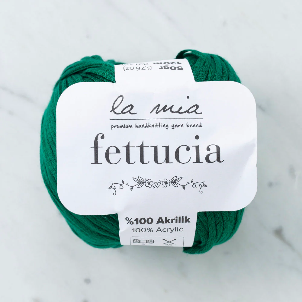 La Mia Fettucia Yarn, Emerald Green - L074