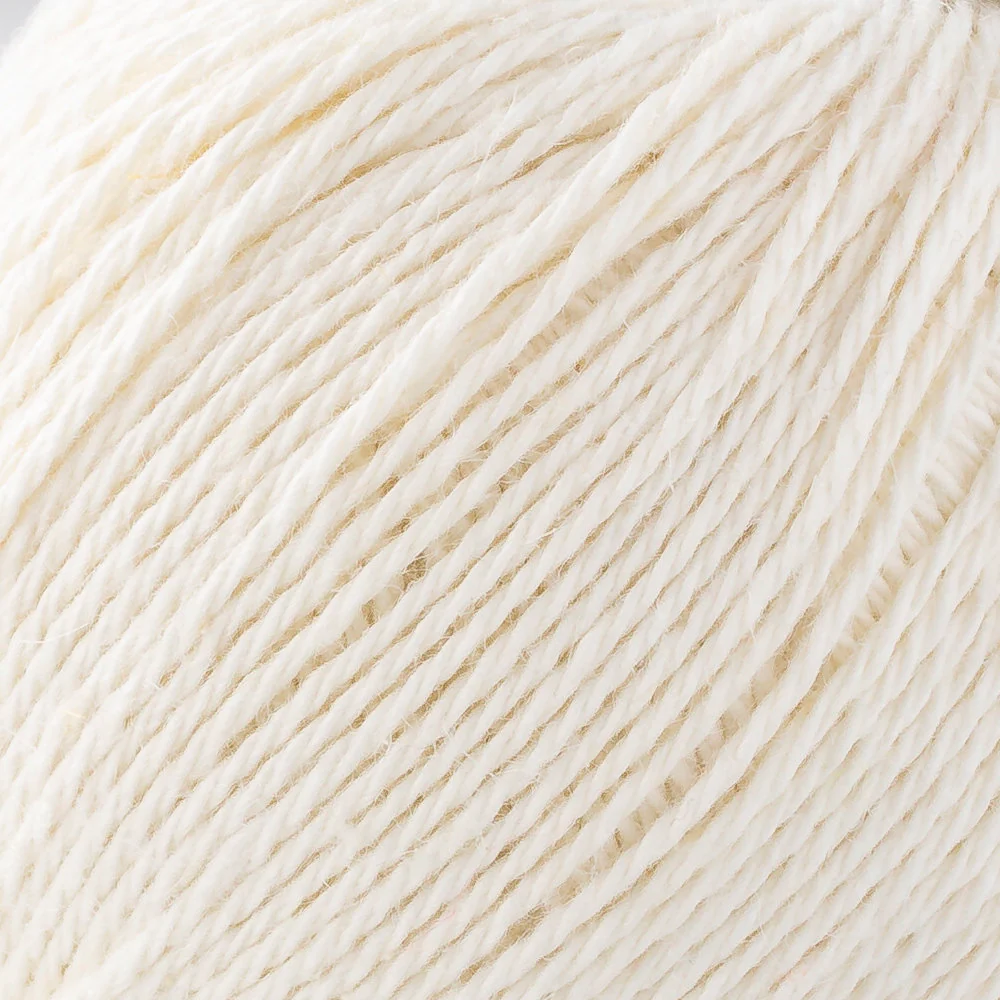 La Mia Linen Cotton Yarn, White - L155 - Image 2