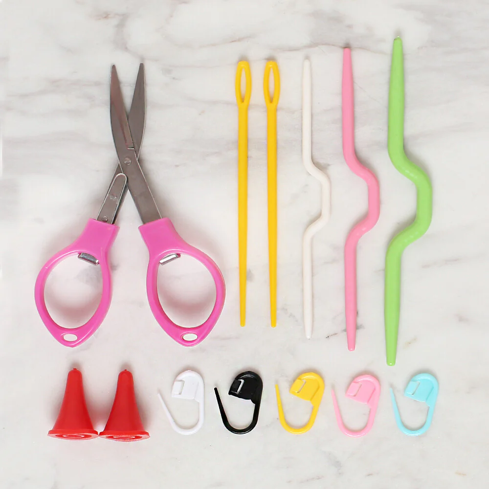 Loren Crochet Hook and Knitting Accessories Set with Case - Image 4