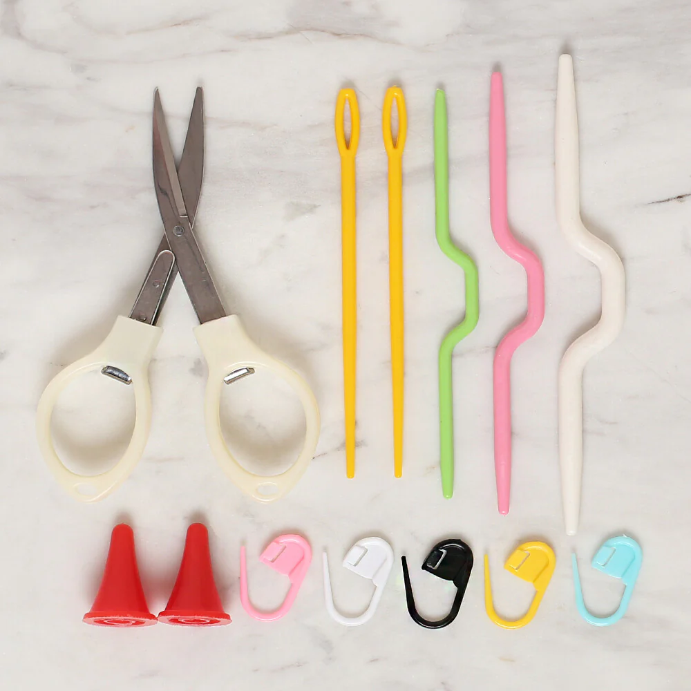 Loren Crochet Hook and Knitting Accessories Set with Case - Image 4