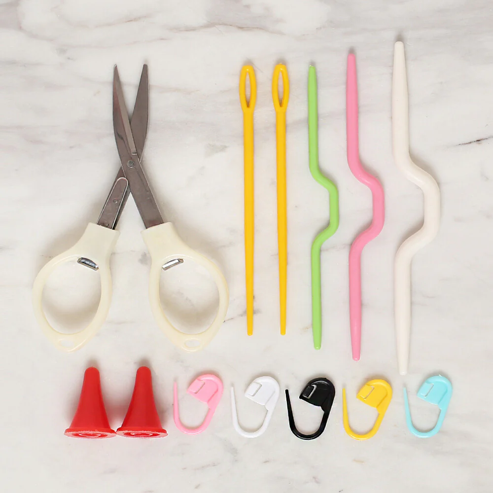 Loren Crochet Hook and Knitting Accessories Set with Case - Image 4