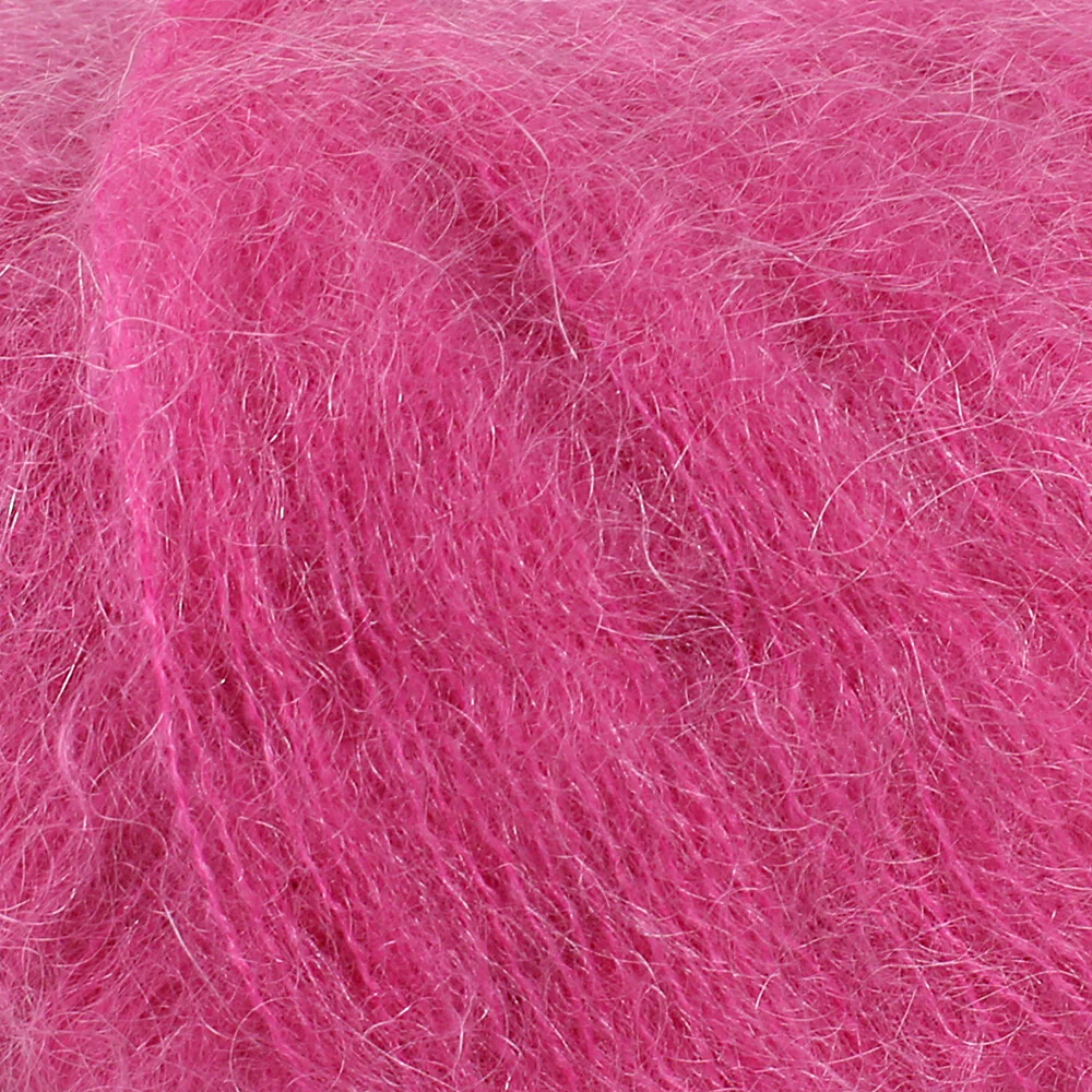 Gazzal Super Kid Mohair 25 Gr Knitting Yarn, Pink - 64421 - Image 2