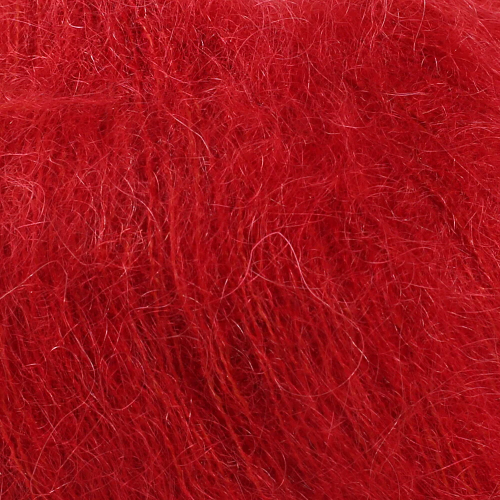 Gazzal Super Kid Mohair 25 Gr Knitting Yarn, Red - 64416 - Image 2