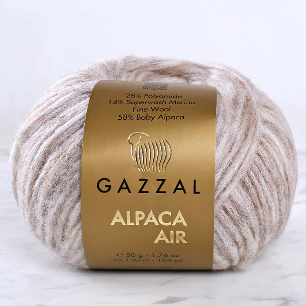 Gazzal Alpaca Air Knitting Yarn , Almond - C:72