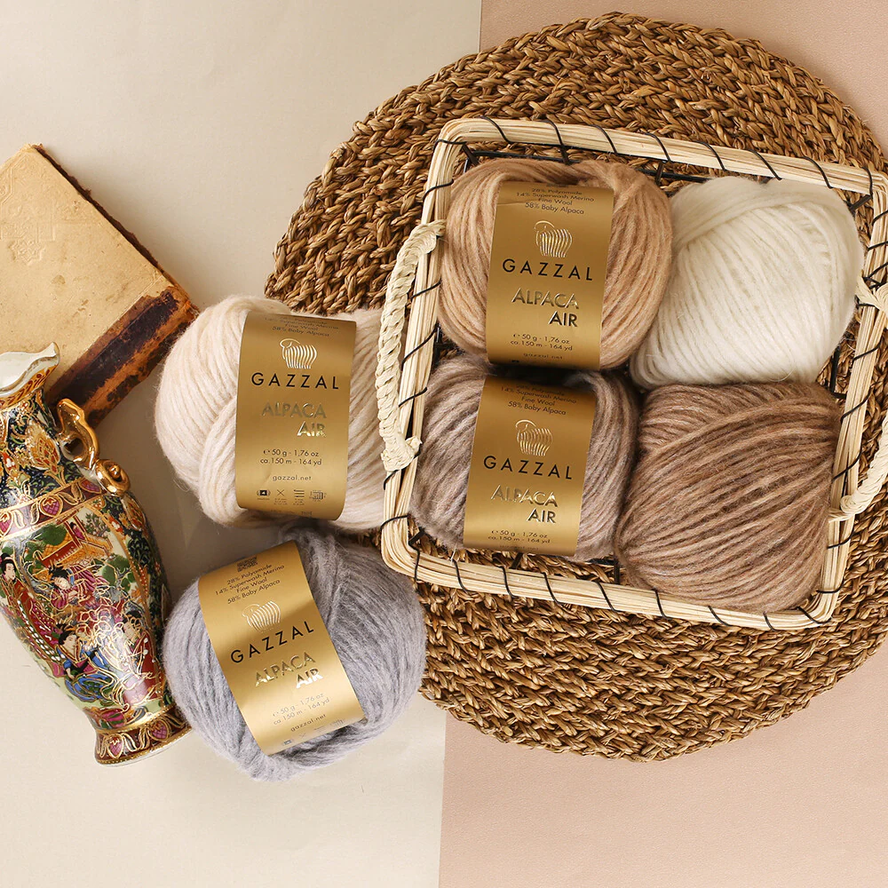 Gazzal Alpaca Air Knitting Yarn , Bone - C:71 - Image 3