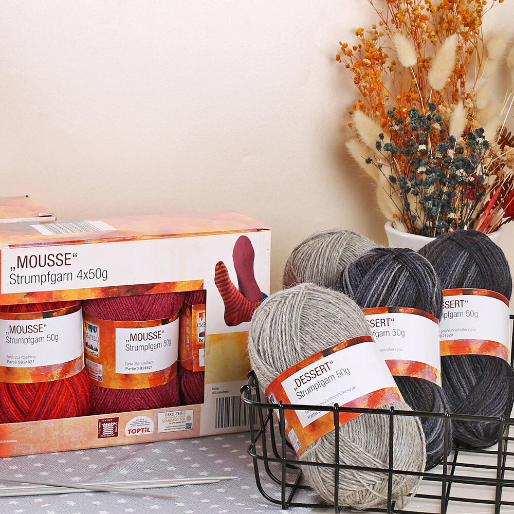 Createlli 4 Skeins Socks Yarn, Variegated - 002 - Image 5