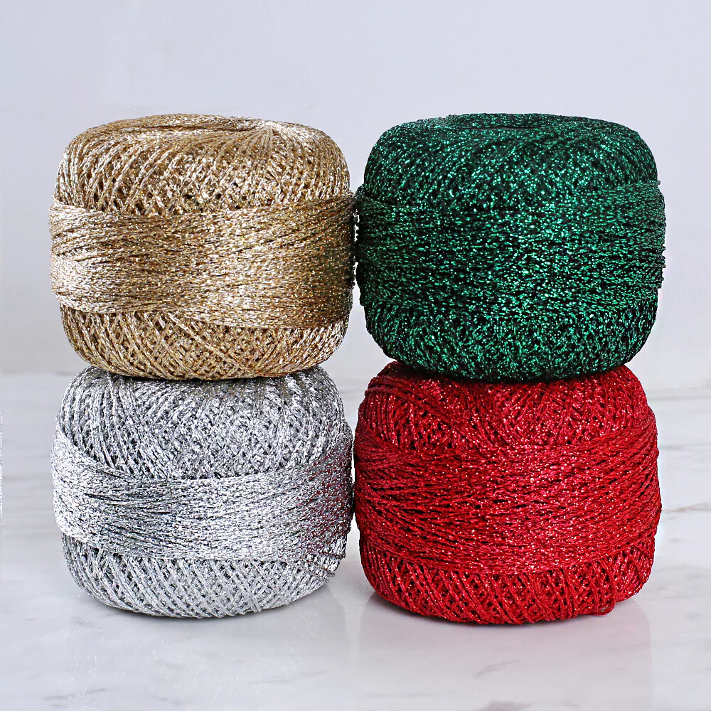 Anchor Metallic Assorted Colors 4 Skeins Silvery Yarn- A28M004-09061 - Image 3