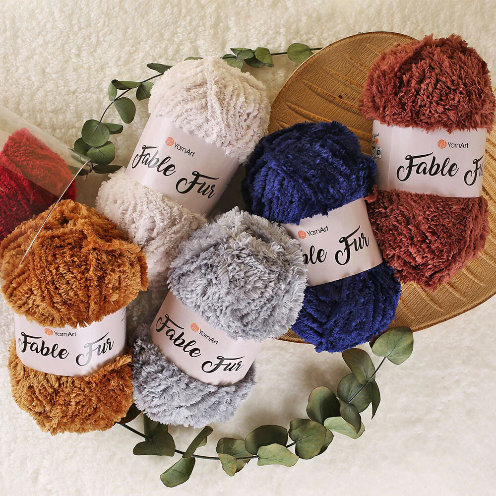 YarnArt Fable Fur Yarn- Bone - 966 - Image 3