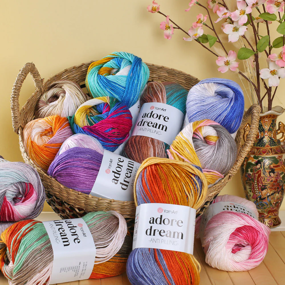 YarnArt Adore Dream Anti-Pilling Yarn, Variegated - 1053 - Image 4