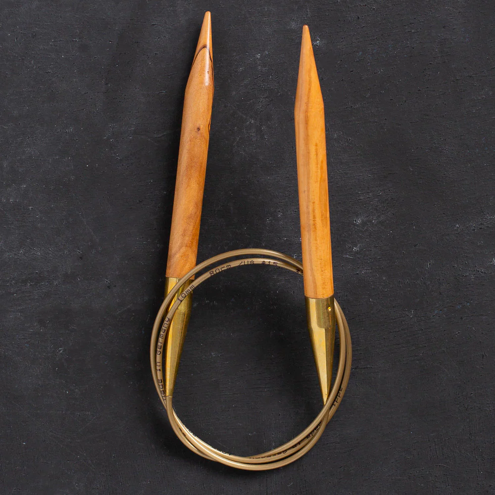 Addi Olive Wood 10mm 80cm Circular Knitting Needles - 575-7 - Image 2