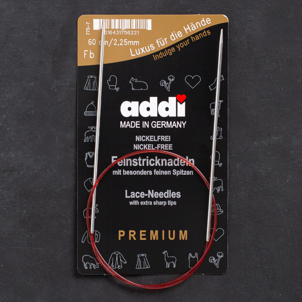 Addi 2.25mm 60cm Lace Circular Knitting Needles- 775-7