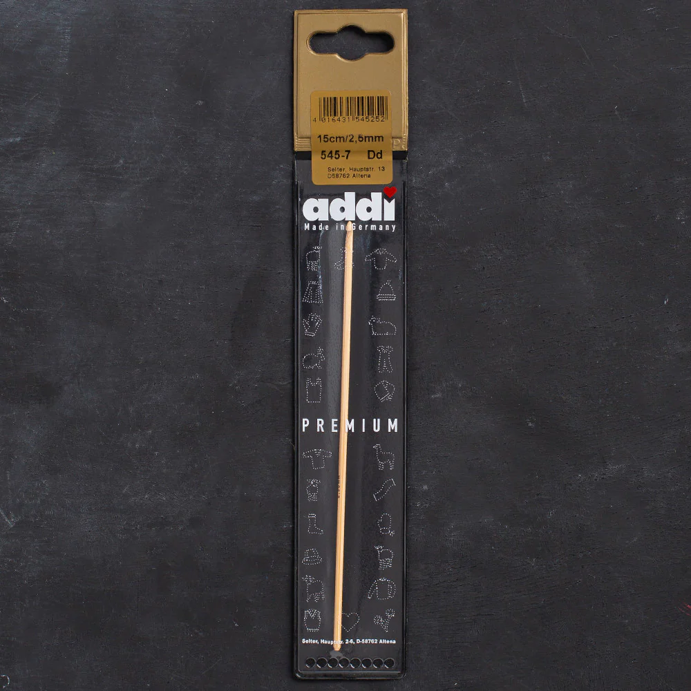 Addi 2.5mm 15cm Bamboo Crochet Hook - 545-7