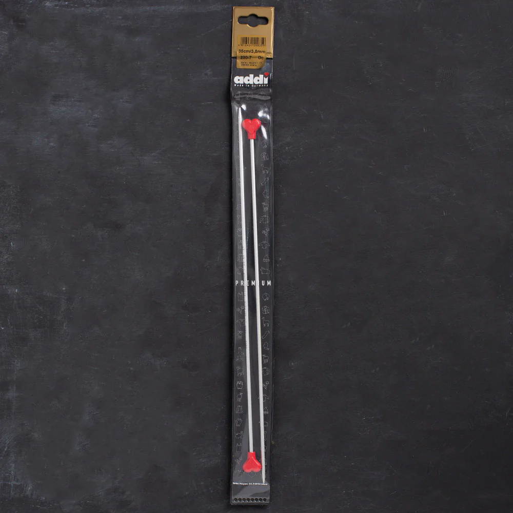 Addi 3.5 mm 35 cm Jacket Knitting Needles, Aluminium - 200-7/35/3.5