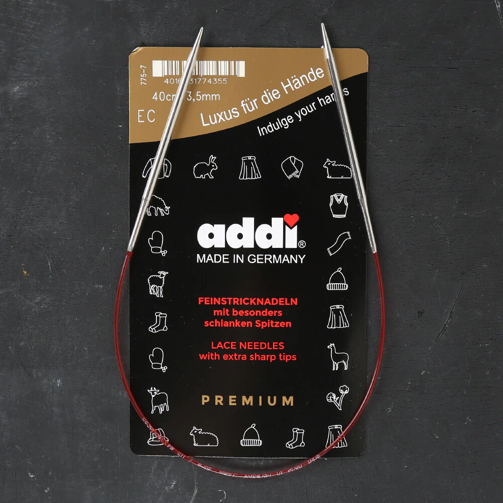 Addi 3.5mm 40cm Lace Circular Knitting Needles - 775-7