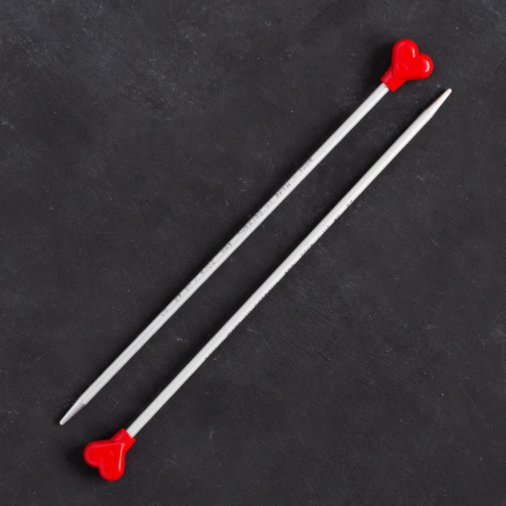 Addi 4 mm 20 cm Jacket Knitting Needles, Aluminium - 200-7/20/4 - Image 2