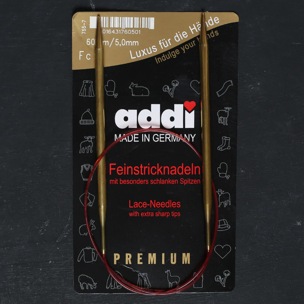 Addi 5mm 60cm Lace Circular Knitting Needles - 755-7