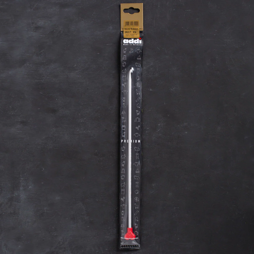 Addi 5mm 30cm Aluminium Tunesian Crochet Hook - 262-7