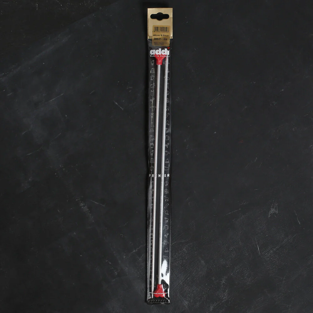 Addi 5mm 40 cm Jacket Knitting Needle, Aluminium - 200-7