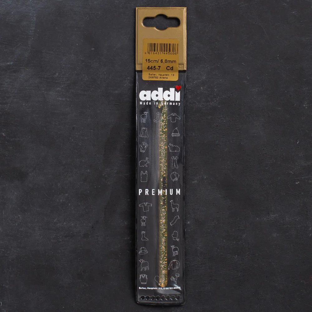 Addi Champagne 6mm 15cm Plastic Crochet Hook - 445-7