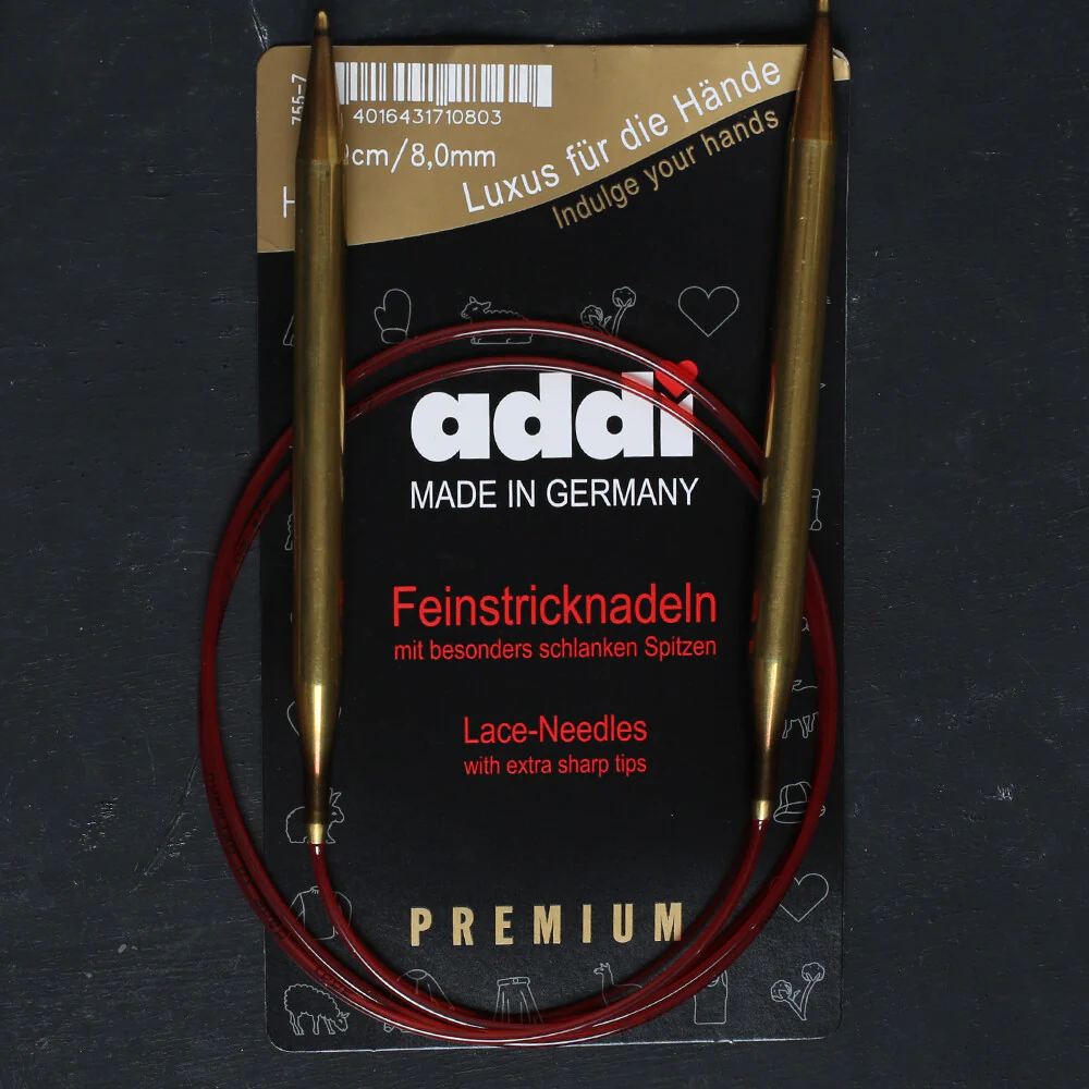 Addi 8mm 100cm Circular Lace Knitting Needles - 755-7/100/8