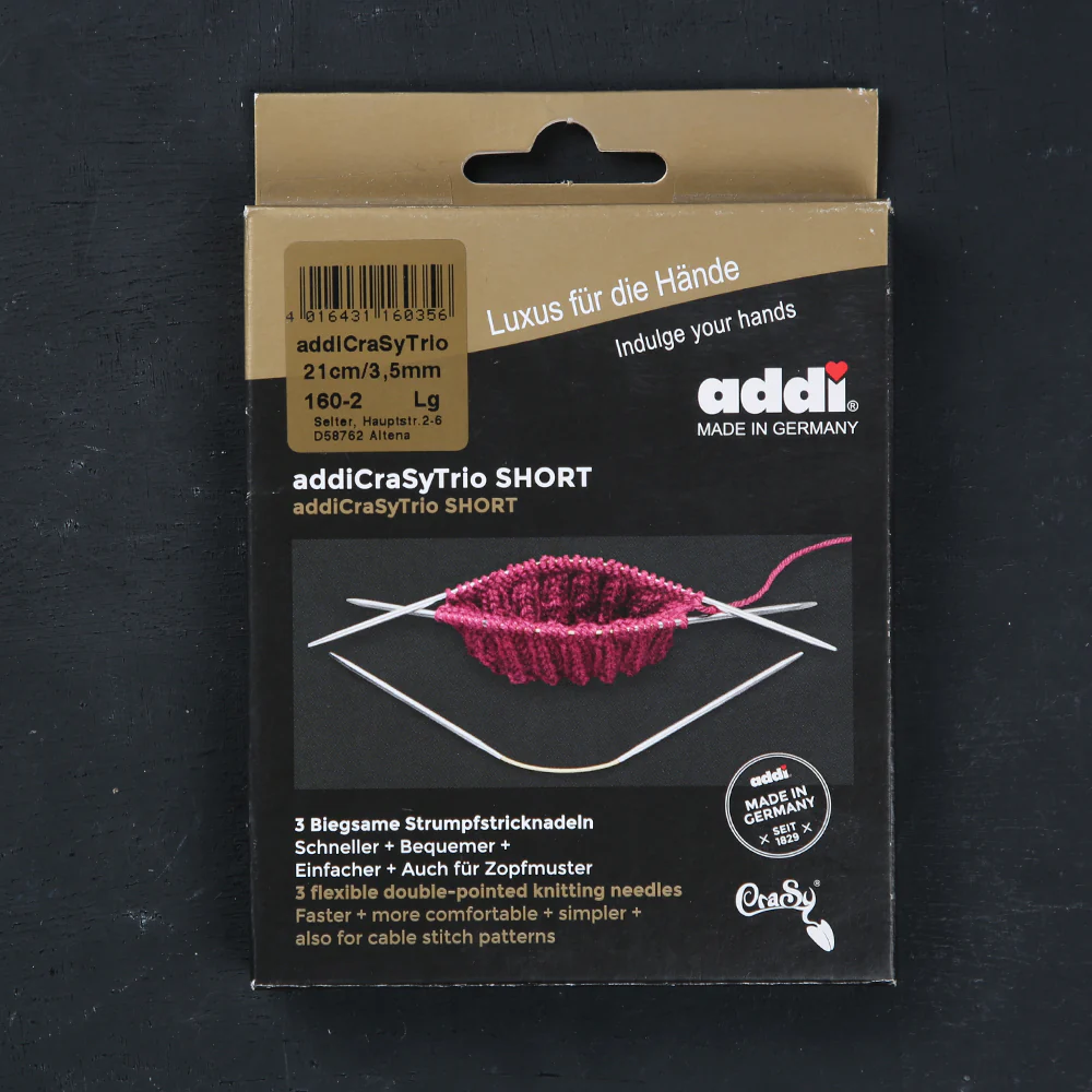 Addi CrasyTrio 3.5 Mm 21 Cm Flexible Sock Knitting Needles, Set of 3 - 160-2