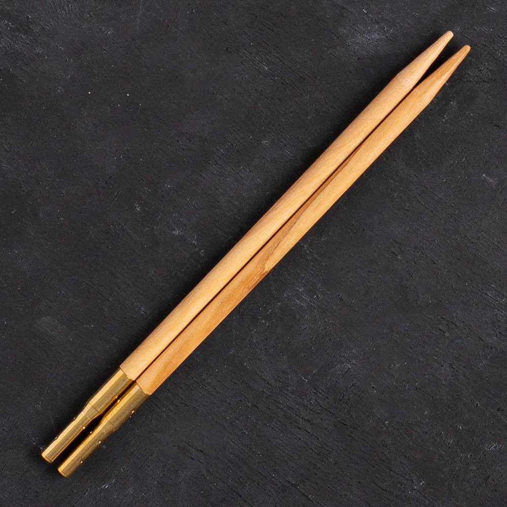 Addi Nature Olive Wood Click 4.5mm 13cm Needle Tips - 576-2 - Image 2