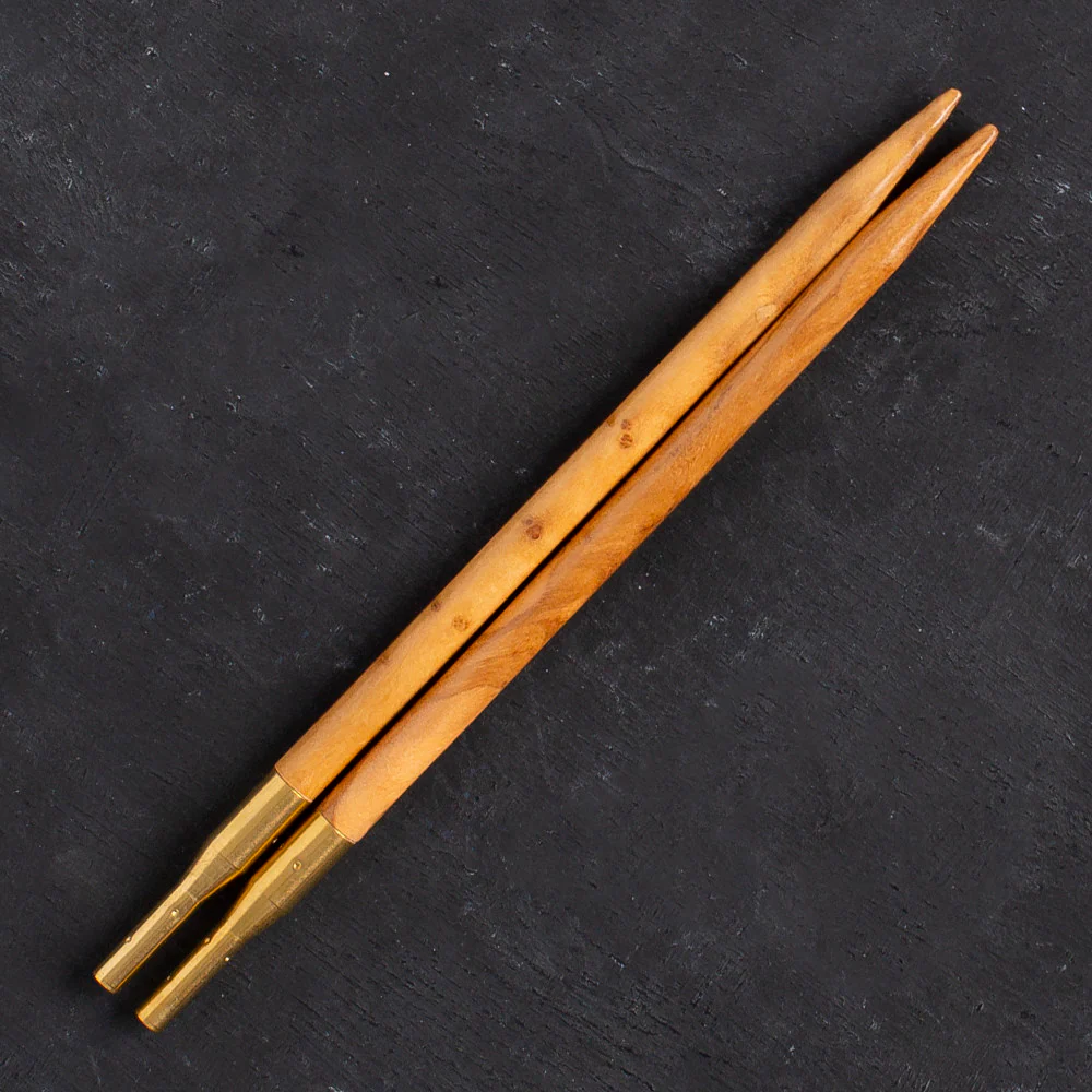 Addi Nature Olive Wood Click 5.5mm 13cm Needle Tips - 576-2 - Image 2