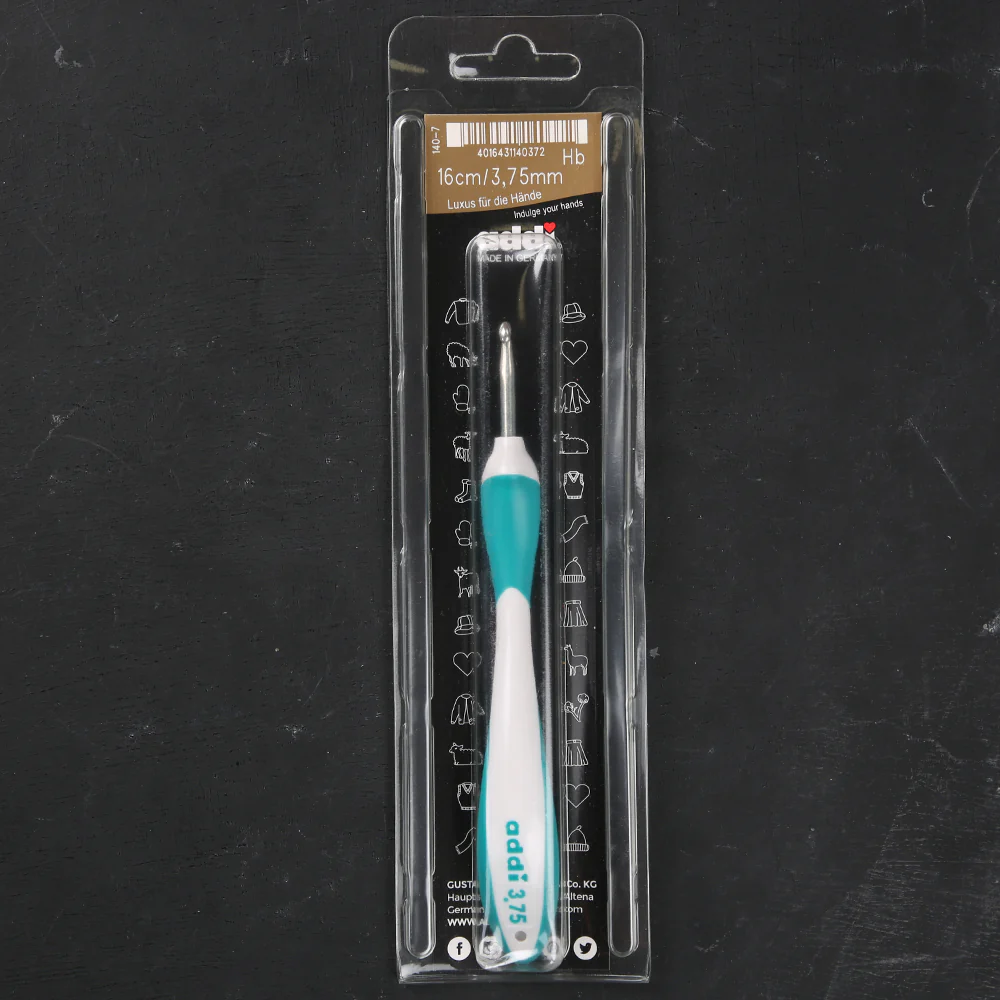 Addi Swing 3.75mm 16cm Crochet Hook with Ergonomic Handle - 140-7