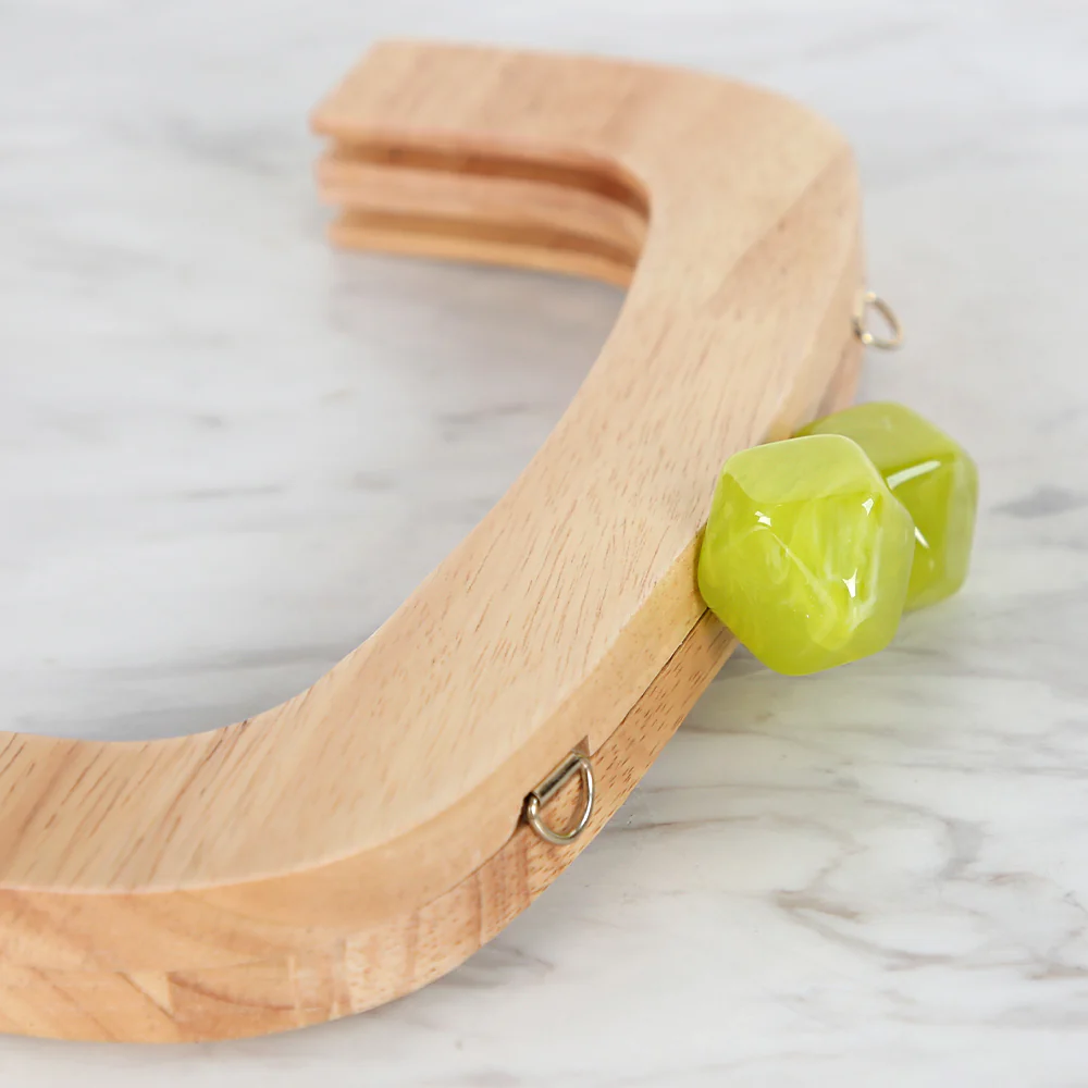 Akçaylar Green Beaded Wooden Purse Frame - Image 3