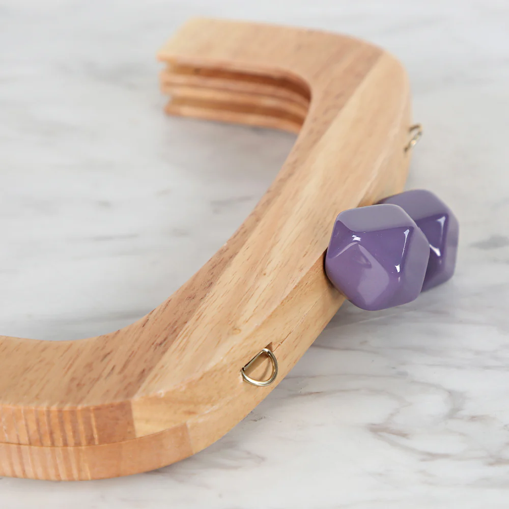 Akçaylar Purple Beaded Wooden Purse Frame - Image 3