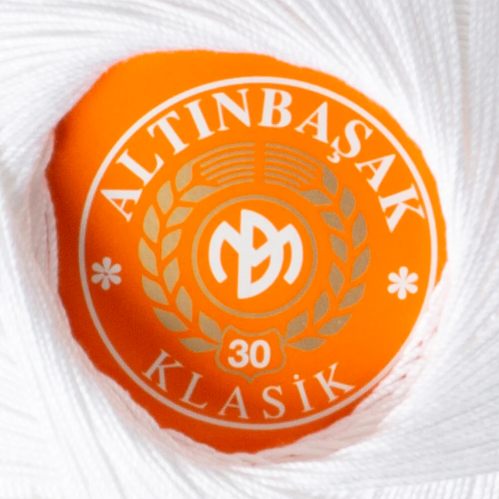 Altınbaşak 100Gr Classic Lace Thread Ball Ball 30 No - White - Image 3