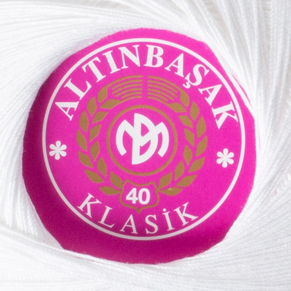 Altinbasak 100Gr Classic Lace Thread Ball 40 No - White - Image 3