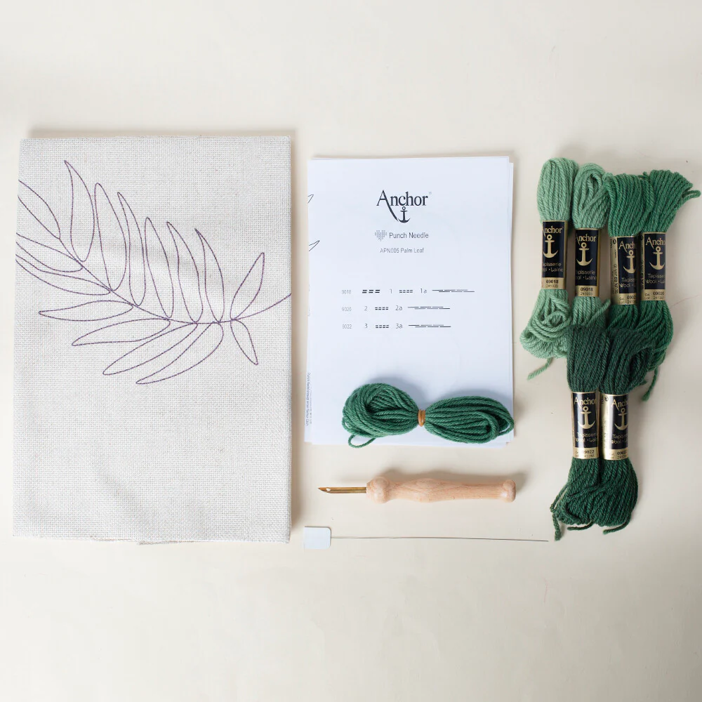 Anchor 20cm Punch Needle Palm Leaf Kit - APN005 - Image 2