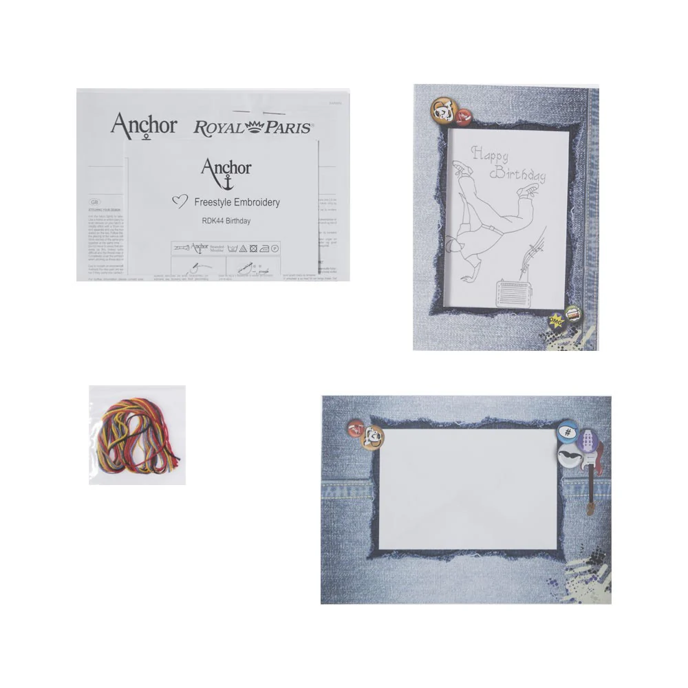 Anchor Birthday Printed Card Craft Kit - RDK44 - Image 2