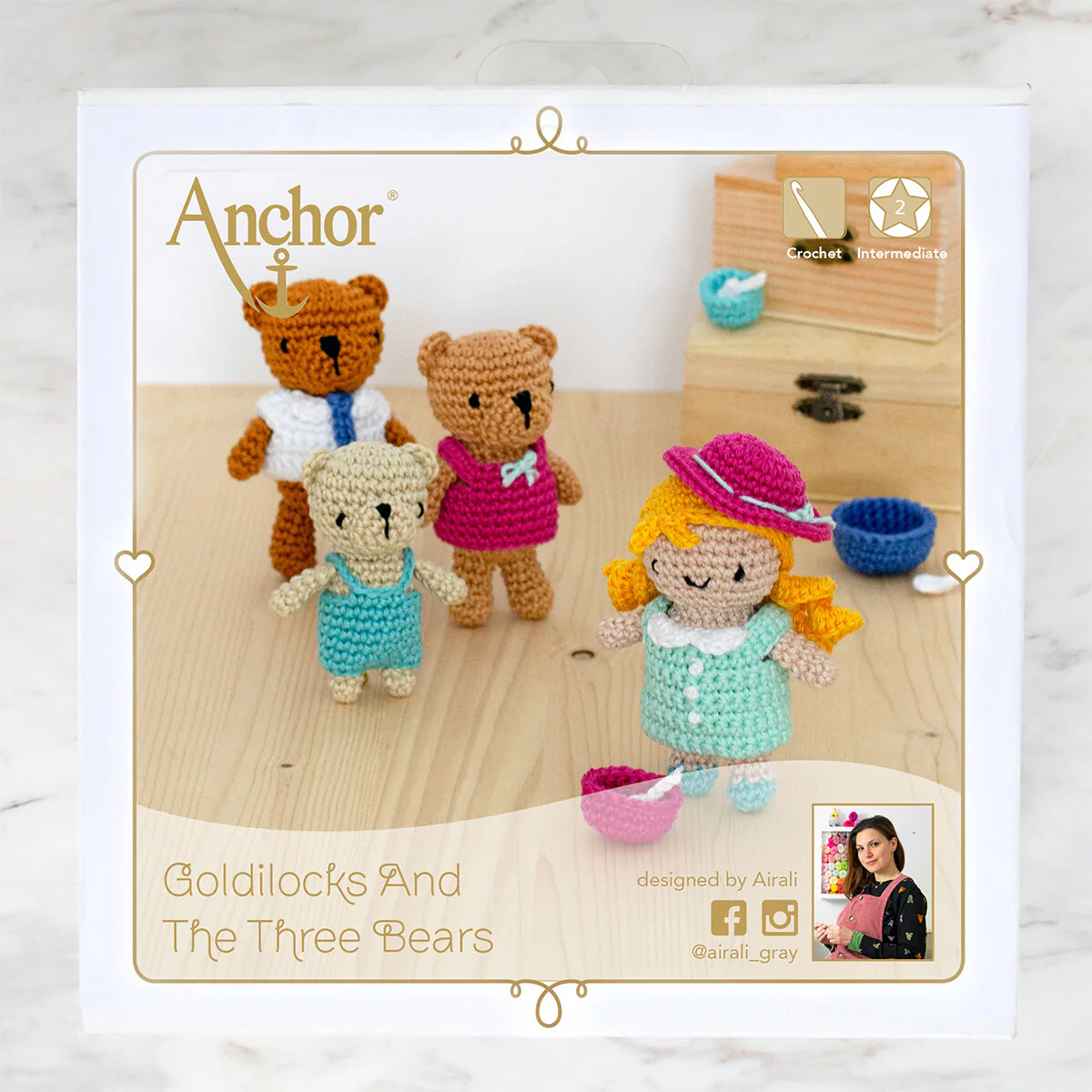 Anchor Goldilocks And The Three Bears Amigurumi Set - A28C003-09061