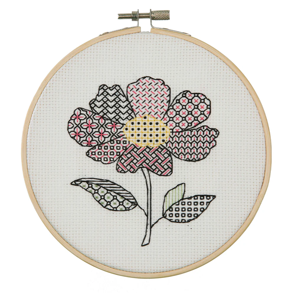 Anchor Modern Blackwork Embroidery Kit Anemone - ABW0005 - Image 2