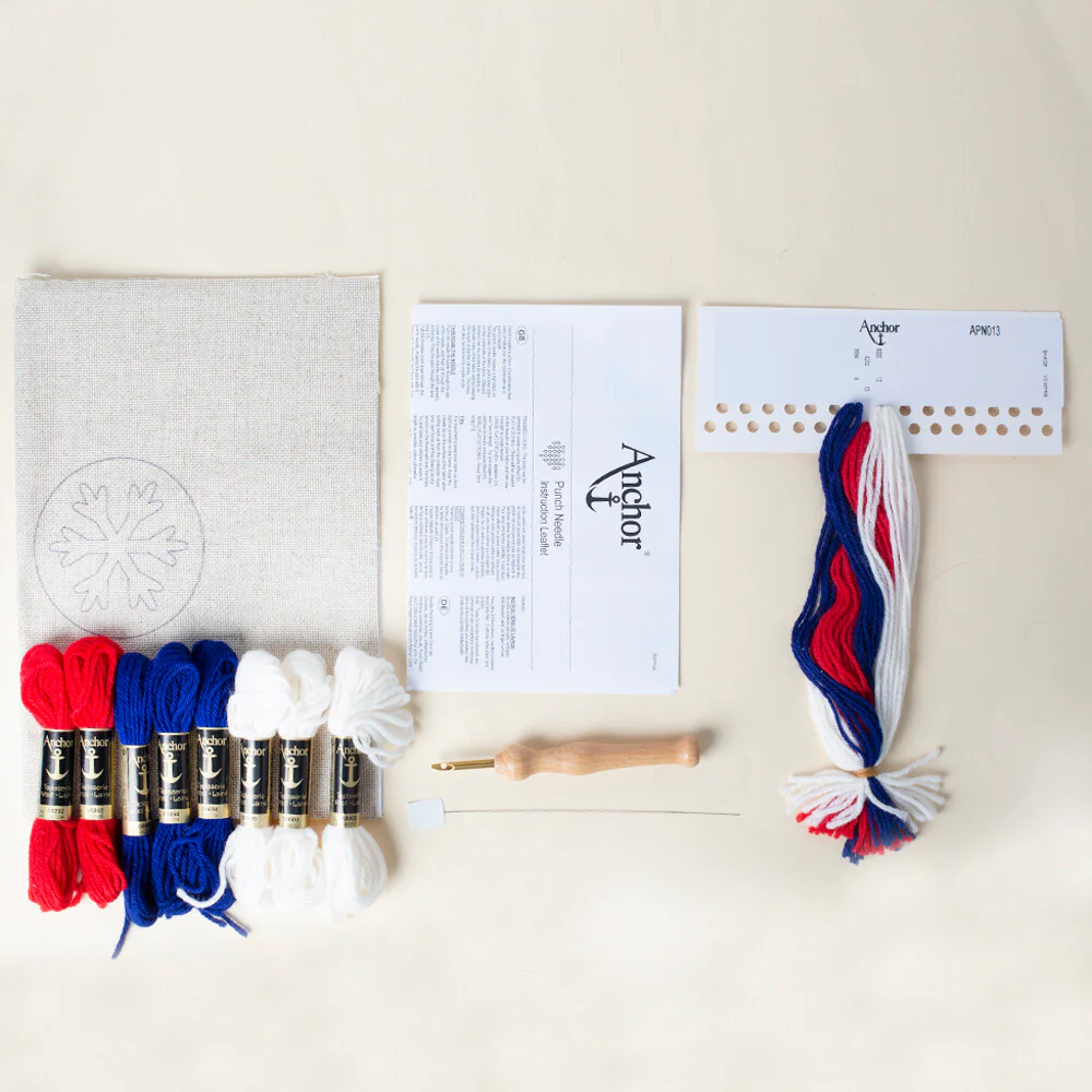 Anchor Punch Needle Kit Set in 2, Nordic Snowflakes - APN013 - Image 2