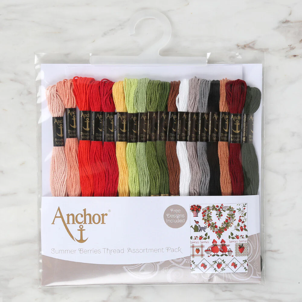 Anchor Stranded Cotton: Club Assortment, 18 Skeins (Free Design Included) - Image 2