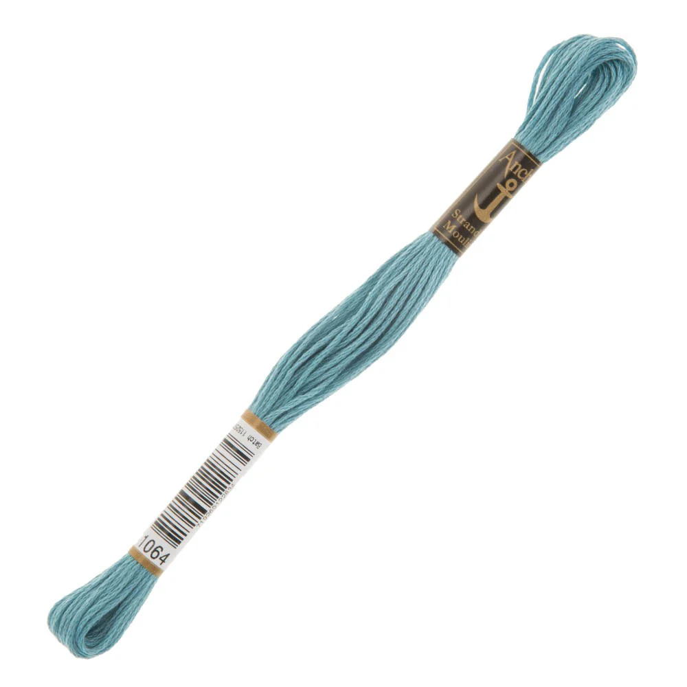 Anchor Stranded Mouline Embroidery Thread, 8m, Blue - 1064