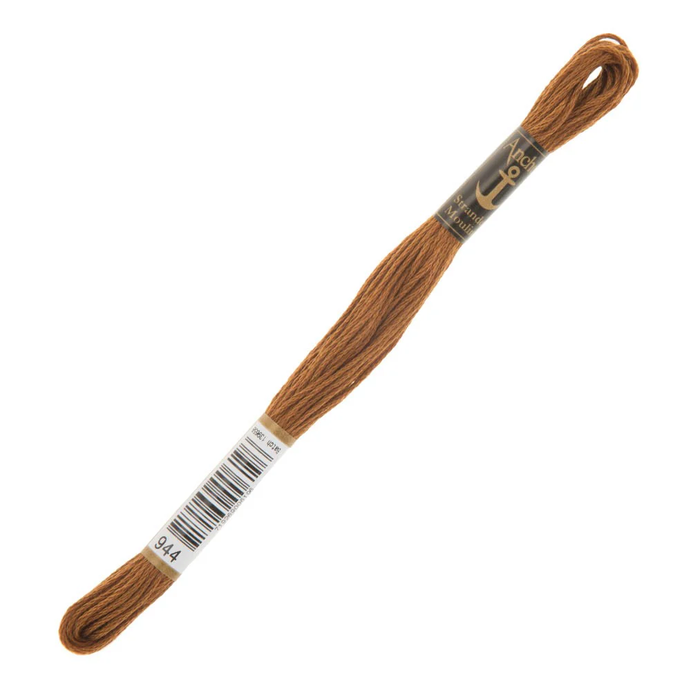 Anchor Stranded Mouline Embroidery Thread, 8m, Brown - 0944