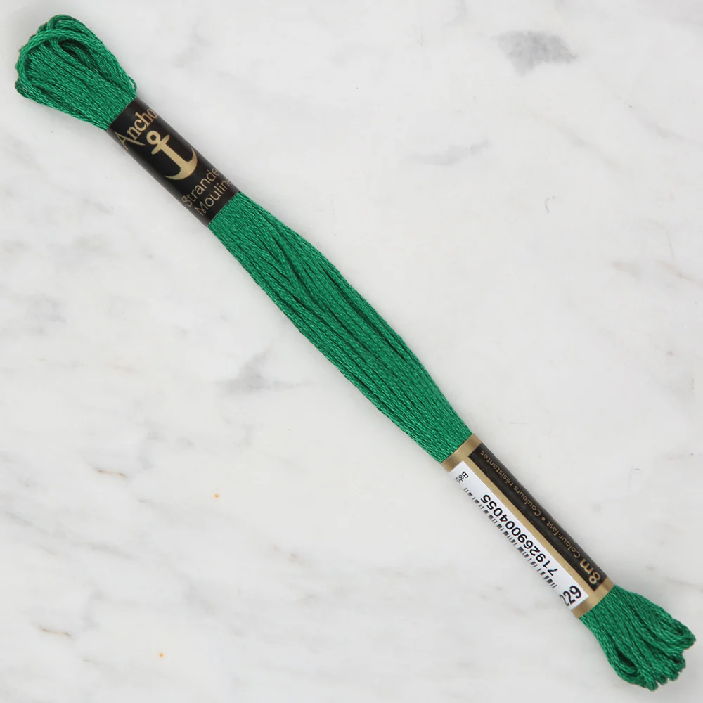 Anchor Stranded Mouline Embroidery Thread, 8m, Green - 0229