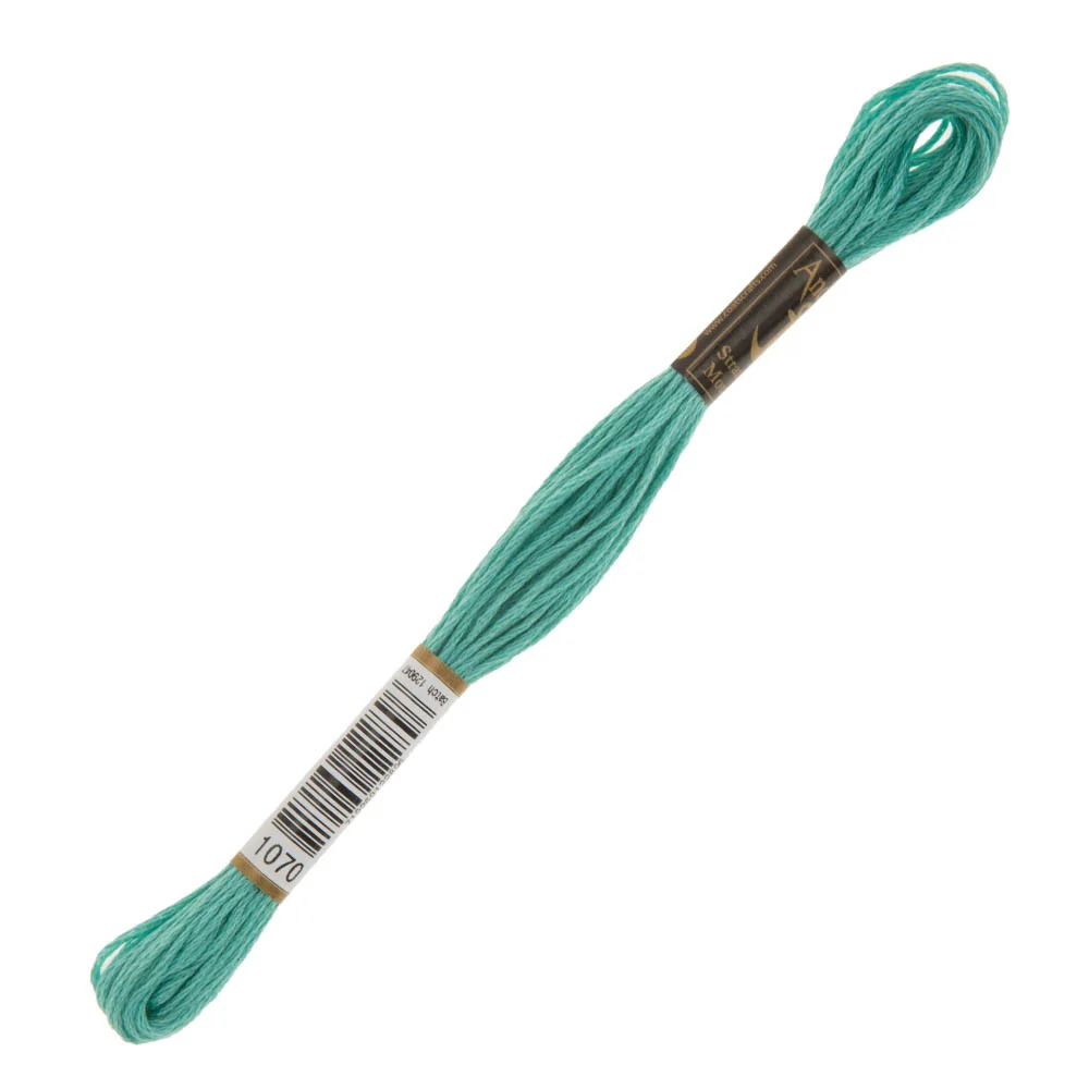 Anchor Stranded Mouline Embroidery Thread, 8m, Green - 1070