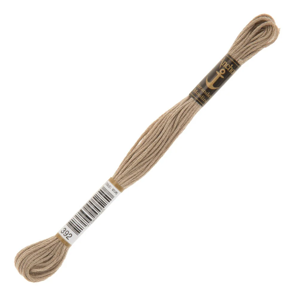 Anchor Stranded Mouline Embroidery Thread, 8m, Grey - 0392