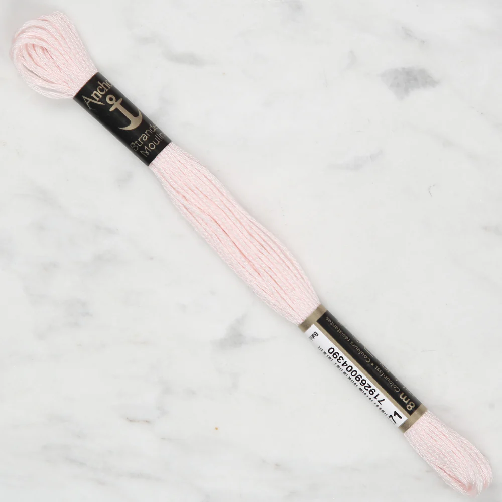 Anchor Stranded Mouline Embroidery Thread, 8m, Pink - 0271